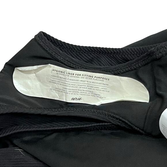 NWT Aerie Ribbed Mix Crossover Cut Out One Piece Swimsuit Sz Medium - Picture 6 of 10